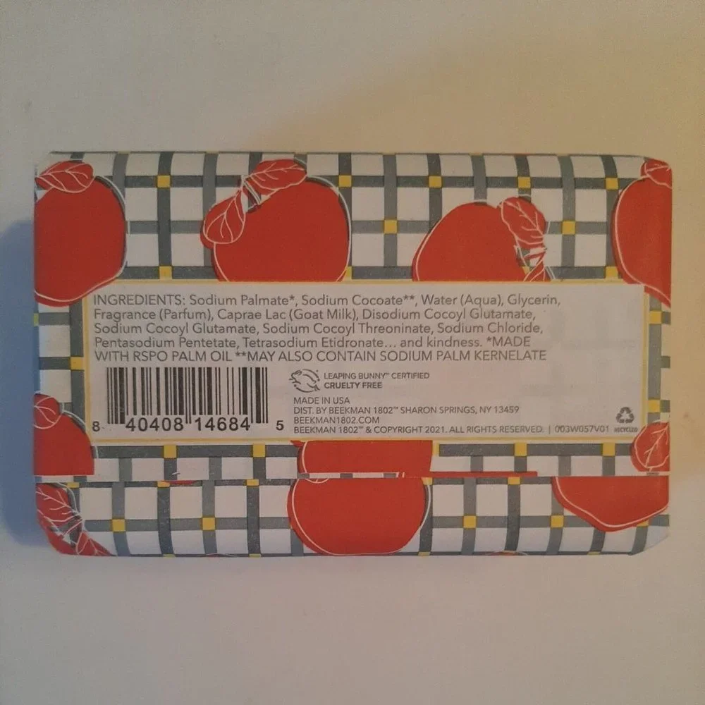 Beekman 1802 Heirloom Apple Goat Milk Bar Soap Large 9 oz Bar Sealed
